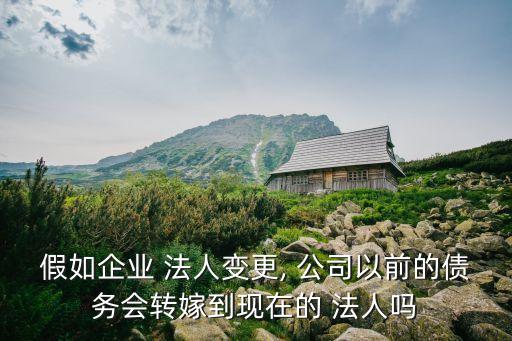 假如企業(yè) 法人變更, 公司以前的債務(wù)會(huì)轉(zhuǎn)嫁到現(xiàn)在的 法人嗎