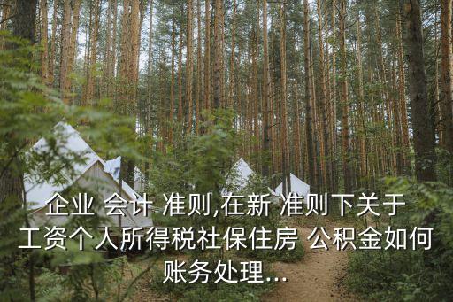企業(yè) 會計 準則,在新 準則下關于工資個人所得稅社保住房 公積金如何賬務處理...
