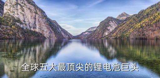 全球五大最頂尖的鋰電池巨頭