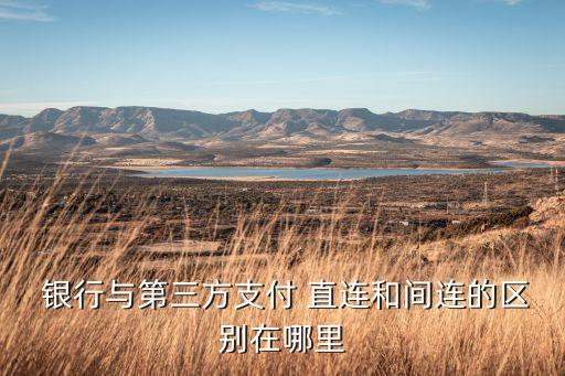  銀行與第三方支付 直連和間連的區(qū)別在哪里