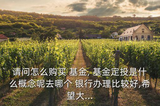 請(qǐng)問(wèn)怎么購(gòu)買(mǎi) 基金, 基金定投是什么概念呢去哪個(gè) 銀行辦理比較好,希望大...