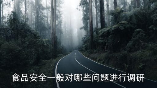 食品安全一般對(duì)哪些問題進(jìn)行調(diào)研