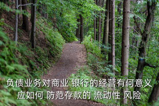 負(fù)債業(yè)務(wù)對商業(yè) 銀行的經(jīng)營有何意義應(yīng)如何 防范存款的 流動性 風(fēng)險