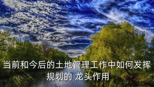 當前和今后的土地管理工作中如何發(fā)揮 規(guī)劃的 龍頭作用