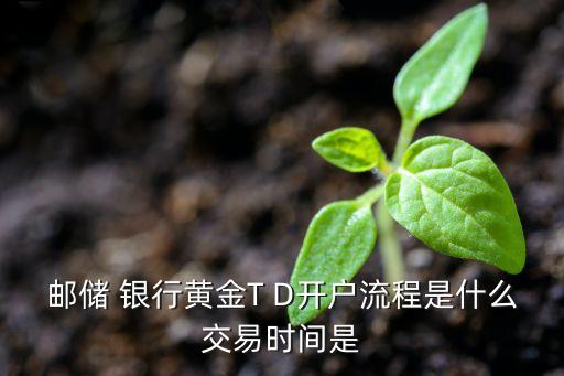 郵儲(chǔ) 銀行黃金T D開(kāi)戶(hù)流程是什么交易時(shí)間是