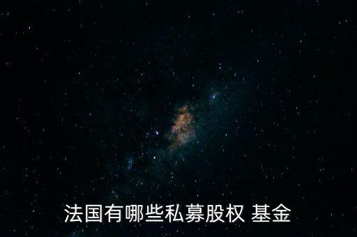 法國(guó)有哪些私募股權(quán) 基金