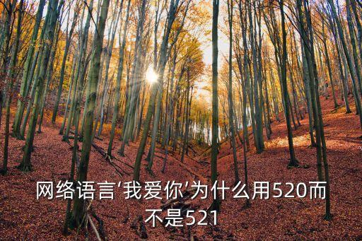 網(wǎng)絡(luò)語言‘我愛你’為什么用520而不是521