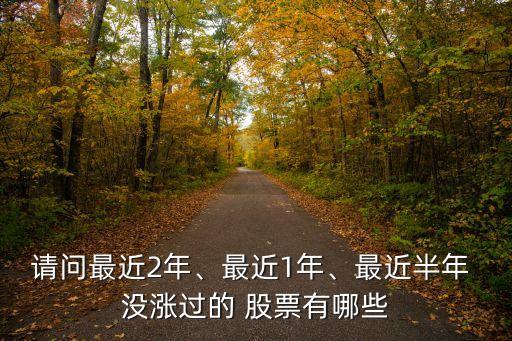 請問最近2年、最近1年、最近半年 沒漲過的 股票有哪些