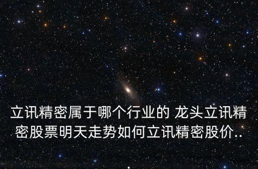 立訊精密屬于哪個(gè)行業(yè)的 龍頭立訊精密股票明天走勢如何立訊精密股價(jià)...