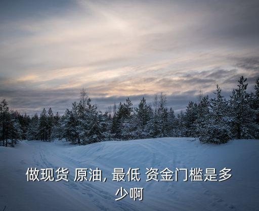 投資原油最低多少資金,原油要多少資金才能買(mǎi)