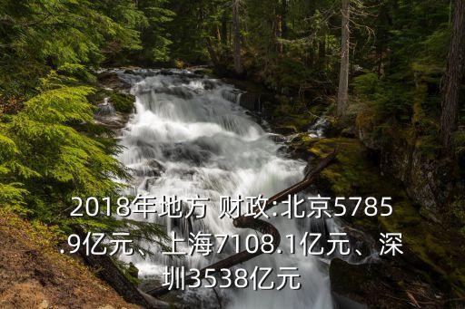 2018年地方 財(cái)政:北京5785.9億元、上海7108.1億元、深圳3538億元