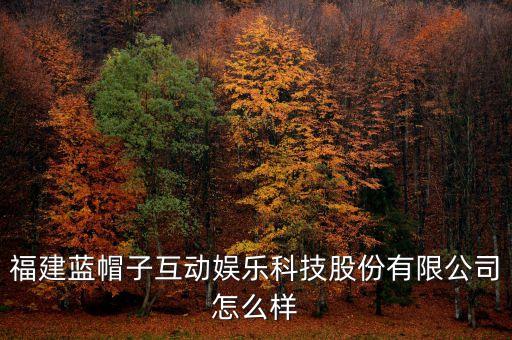 福建藍帽子互動娛樂科技股份有限公司怎么樣