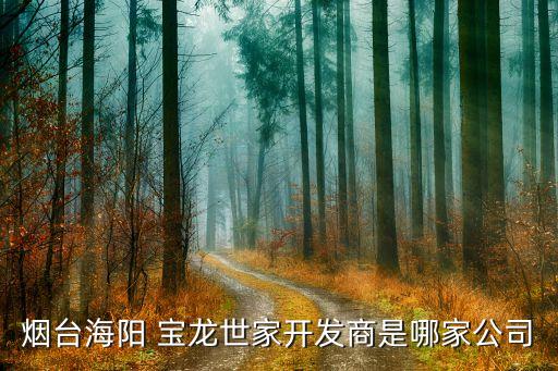 煙臺(tái)海陽(yáng) 寶龍世家開(kāi)發(fā)商是哪家公司
