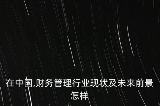 在中國(guó),財(cái)務(wù)管理行業(yè)現(xiàn)狀及未來(lái)前景怎樣
