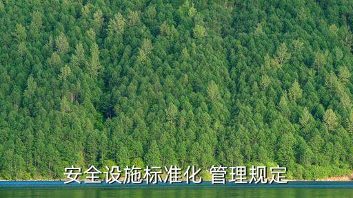 安全設(shè)施標準化 管理規(guī)定