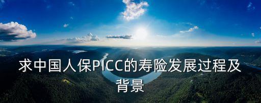 求中國(guó)人保PICC的壽險(xiǎn)發(fā)展過程及背景