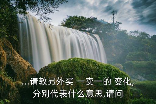 ...請(qǐng)教另外買 一賣一的 變化,分別代表什么意思,請(qǐng)問