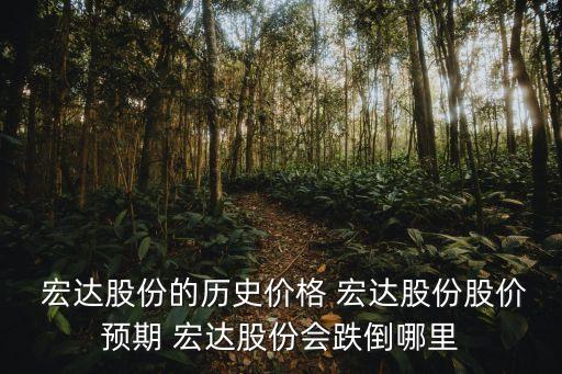  宏達股份的歷史價格 宏達股份股價預期 宏達股份會跌倒哪里