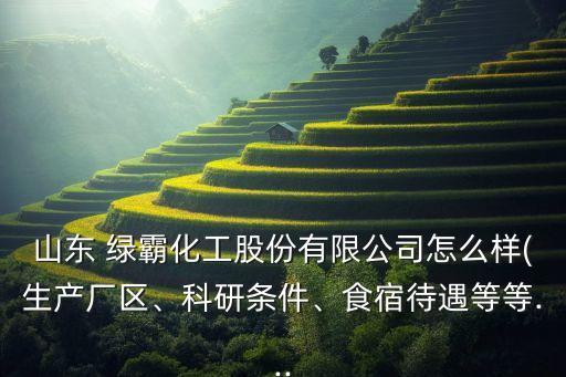 山東 綠霸化工股份有限公司怎么樣(生產(chǎn)廠區(qū)、科研條件、食宿待遇等等...