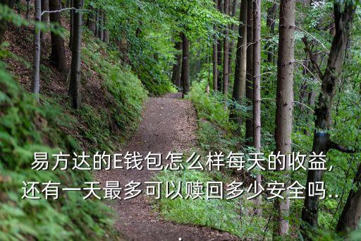 易方達(dá)的E錢包怎么樣每天的收益,還有一天最多可以贖回多少安全嗎...