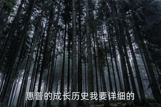 惠普的成長歷史我要詳細的
