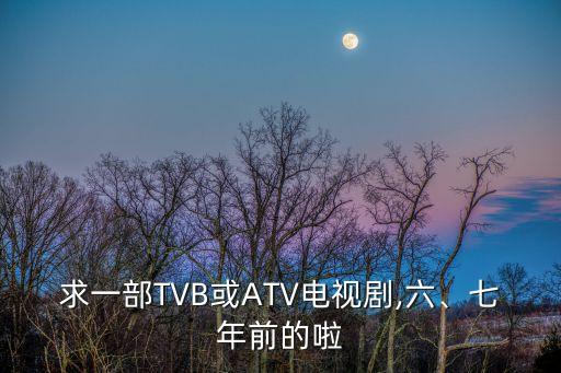 求一部TVB或ATV電視劇,六、七年前的啦