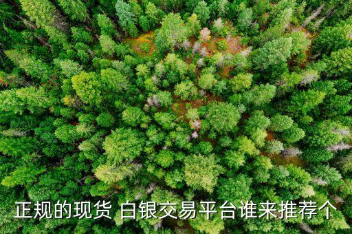 正規(guī)的現(xiàn)貨 白銀交易平臺(tái)誰(shuí)來(lái)推薦個(gè)