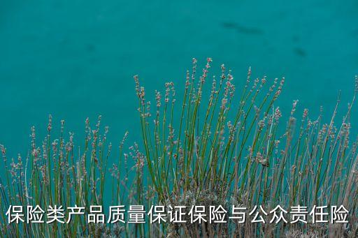 保險類產(chǎn)品質(zhì)量保證保險與公眾責任險