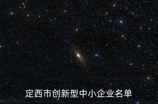 定西市創(chuàng)新型中小企業(yè)名單