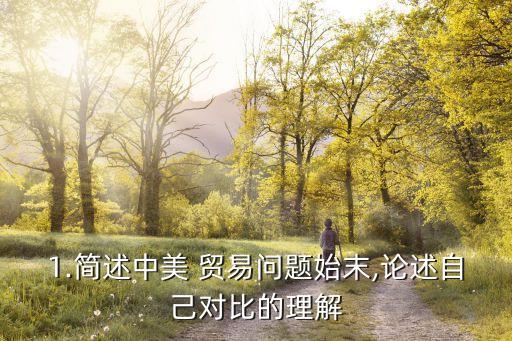 1.簡述中美 貿易問題始末,論述自己對比的理解