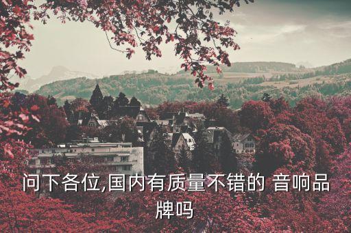 問(wèn)下各位,國(guó)內(nèi)有質(zhì)量不錯(cuò)的 音響品牌嗎