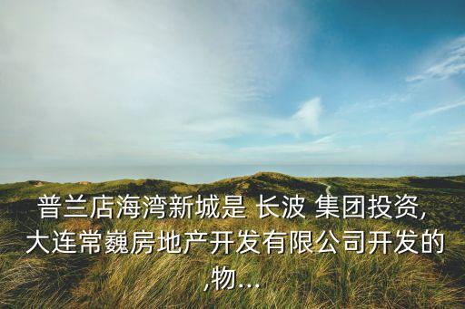 普蘭店海灣新城是 長(zhǎng)波 集團(tuán)投資, 大連常巍房地產(chǎn)開發(fā)有限公司開發(fā)的,物...