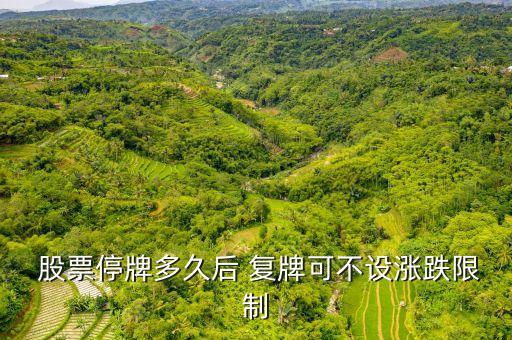  股票停牌多久后 復牌可不設漲跌限制