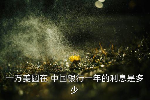 一萬美圓在 中國銀行一年的利息是多少