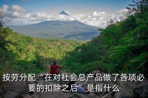 按勞分配“在對社會總產(chǎn)品做了各項(xiàng)必要的扣除之后”是指什么