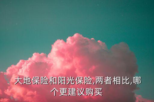  大地保險(xiǎn)和陽光保險(xiǎn),兩者相比,哪個更建議購買