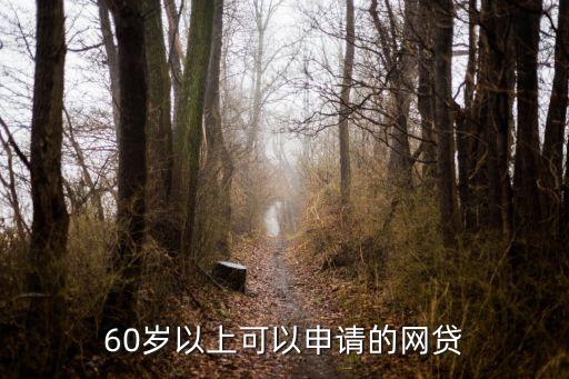 60歲以上可以申請(qǐng)的網(wǎng)貸