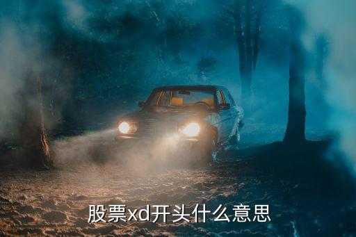  股票xd開(kāi)頭什么意思