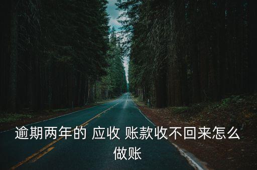 逾期兩年的 應收 賬款收不回來怎么做賬