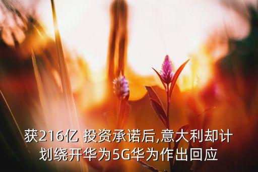 獲216億 投資承諾后,意大利卻計(jì)劃繞開(kāi)華為5G華為作出回應(yīng)
