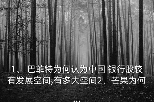 巴菲特銀行股