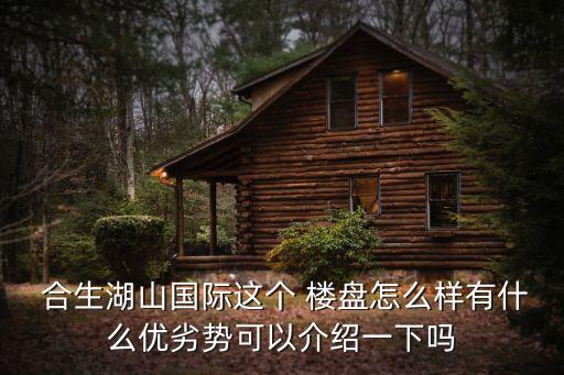  合生湖山國(guó)際這個(gè) 樓盤怎么樣有什么優(yōu)劣勢(shì)可以介紹一下嗎
