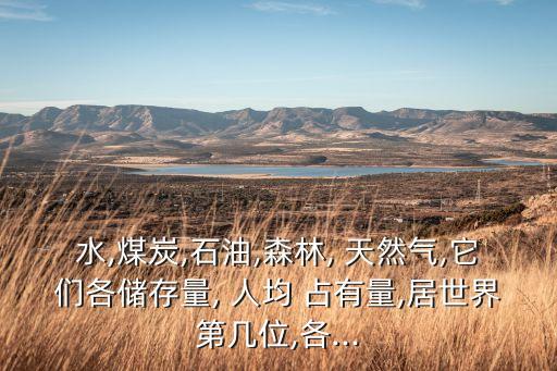水,煤炭,石油,森林, 天然氣,它們各儲存量, 人均 占有量,居世界第幾位,各...
