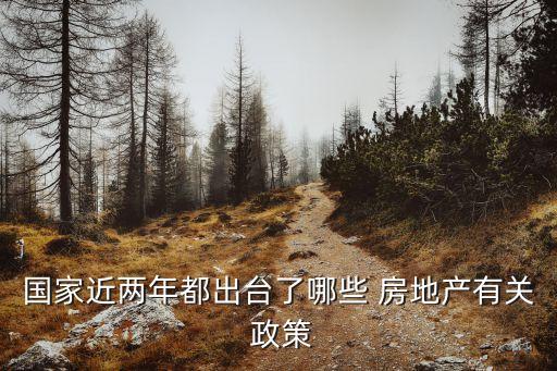 國(guó)家近兩年都出臺(tái)了哪些 房地產(chǎn)有關(guān) 政策