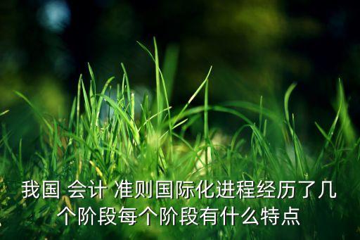中國會計(jì)準(zhǔn)則的發(fā)展,我國會計(jì)準(zhǔn)則發(fā)展有幾個階段