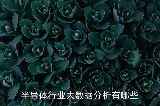 半導體行業(yè)大數據分析有哪些