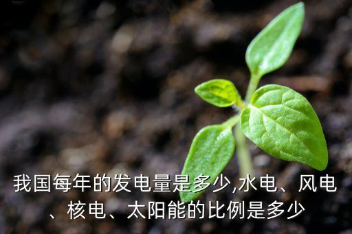 我國每年的發(fā)電量是多少,水電、風電、核電、太陽能的比例是多少