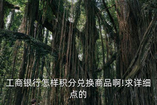 工商銀行怎樣積分兌換商品啊!求詳細點的