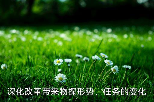 深化改革帶來物探形勢(shì)、任務(wù)的變化