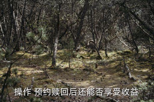 操作 預約贖回后還能否享受收益